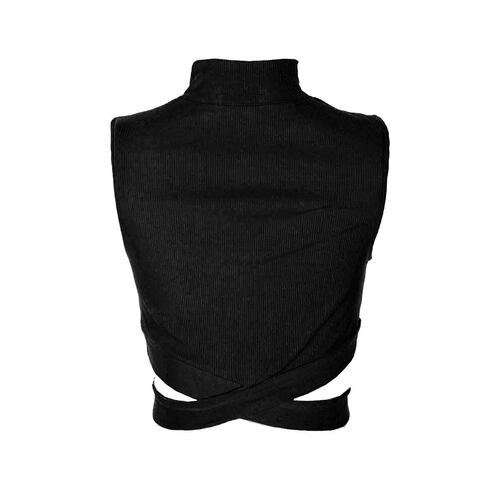 Playera con abertura Philosophy talla chica color negro modelo 73322