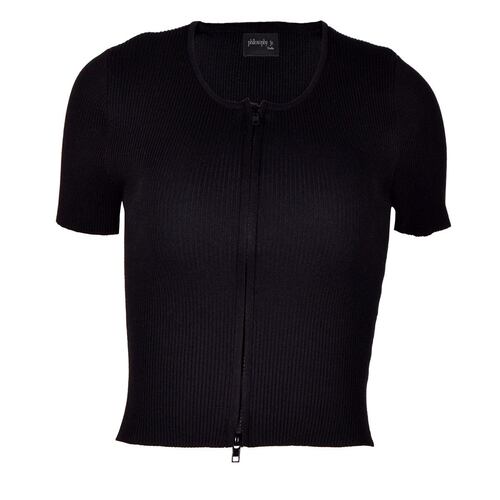 Blusa con cierre Philosophy Jr Ch negro