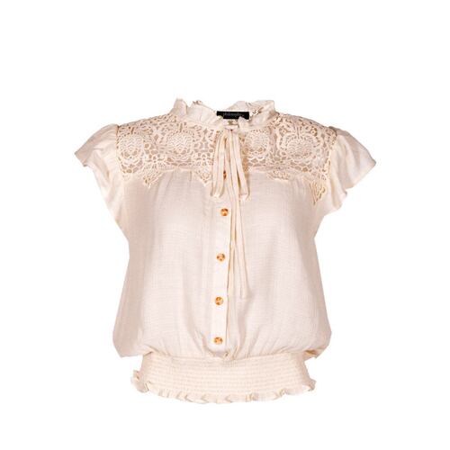 Blusa con jareta Philosophy Jr Ch Crema