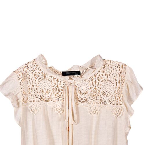 Blusa con jareta Philosophy Jr Ch Crema