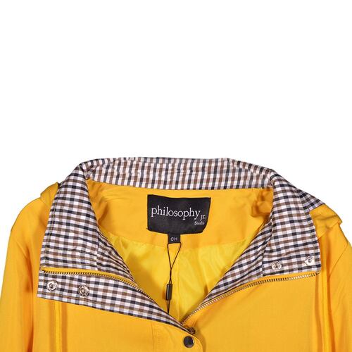 Gabardina con capucha Philosophy Jr talla grande color amarillo modelo gch2210