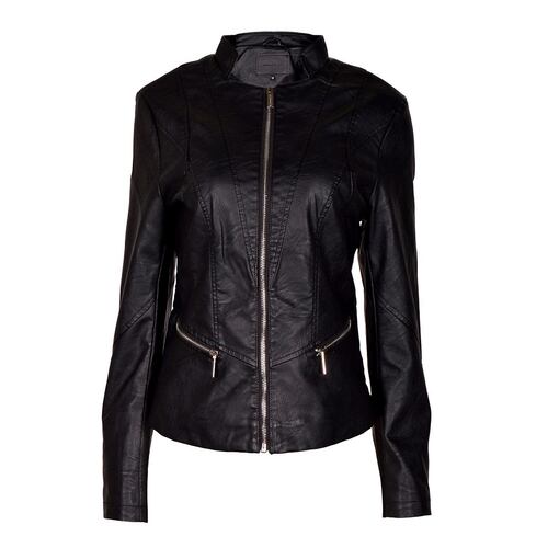 Chamarra tipo piel Philosophy Jr talla grande color negro modelo sjp6507