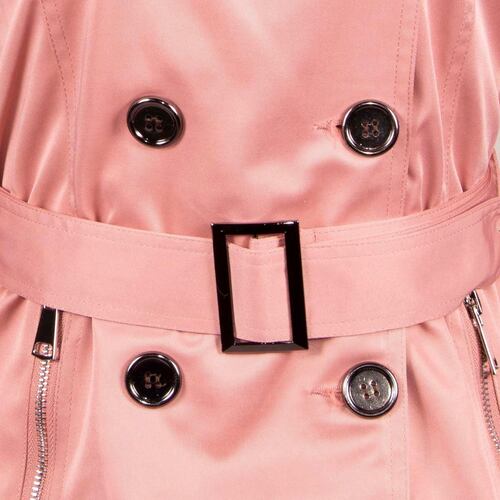 Gabardina con cinturón Philosophy Jr talla grande color rosa modelo GPL1137..
