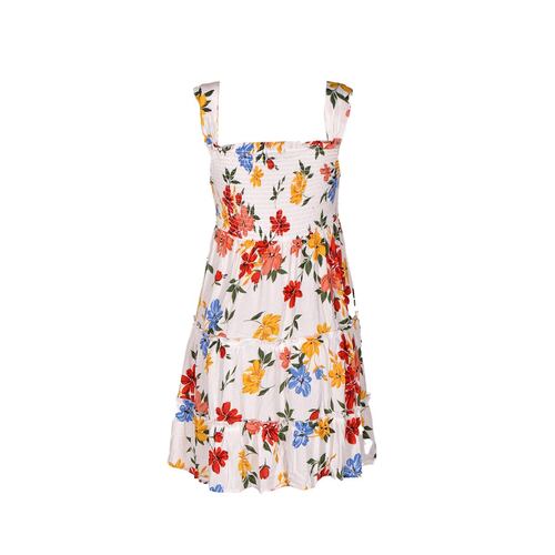 Vestido floral Philosophy Jr talla grande color blanco combinado modelo 732881