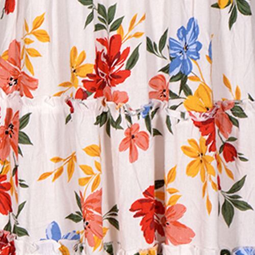 Vestido floral Philosophy Jr talla grande color blanco combinado modelo 732881