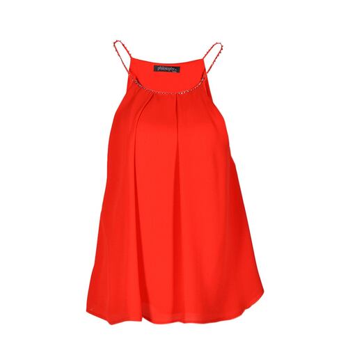 Blusa con aplicaciones Philosophy Jr modelo 11403 talla chica color rojo