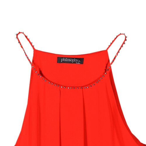 Blusa con aplicaciones Philosophy Jr modelo 11403 talla chica color rojo