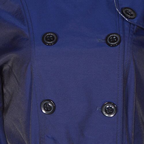 Gabardina con capucha Philosophy jr talla chica color azul obscuro modelo gtl2135