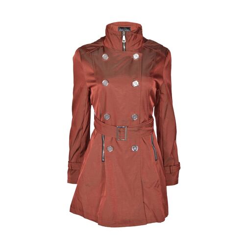 Gabardina con cinturón Philosophy jr talla mediana color rojo obscuro modelo gtl1137