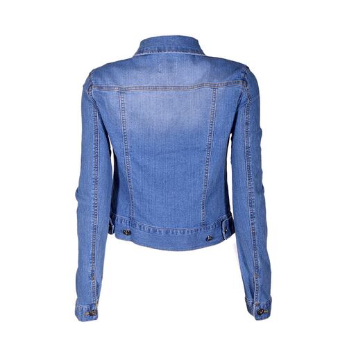 Chamarra mezclilla Philosophy Jr talla grande color azul claro modelo 8776js