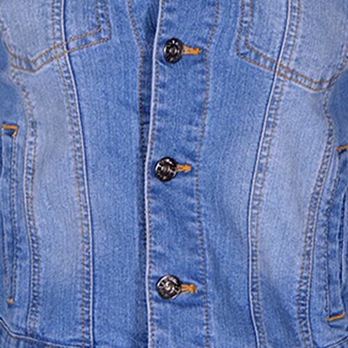 Chamarra mezclilla Philosophy Jr talla grande color azul claro modelo 8776js
