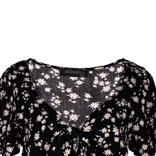 Rumper flores Philosophy Jr talla chica color negro combinado modelo 3647rm