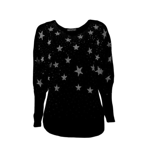 Suéter estrellas Philosophy talla UNITALLA color negro modelo HH2294