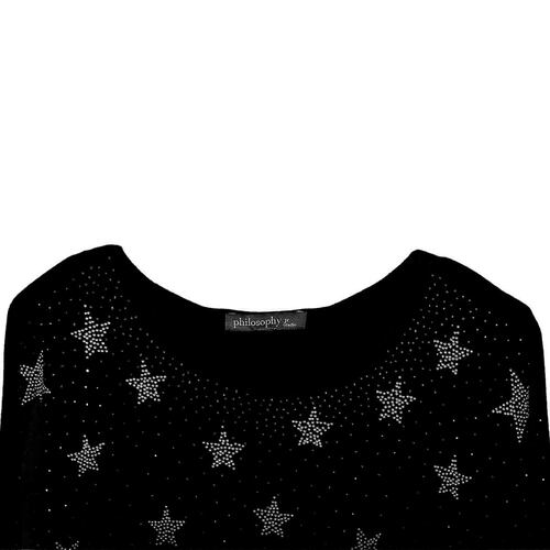 Suéter estrellas Philosophy talla UNITALLA color negro modelo HH2294