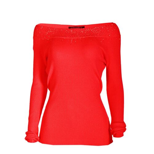 Suéter tejido Philosophy Jr talla mediana color rojo modelo XN5035