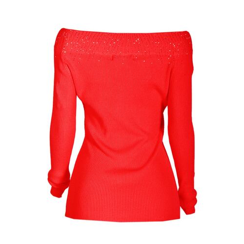 Suéter tejido Philosophy Jr talla mediana color rojo modelo XN5035