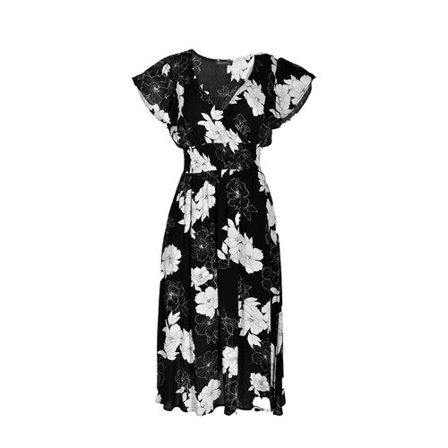 Vestido estampado Philosophy Jr talla chica color negro modelo 70428V