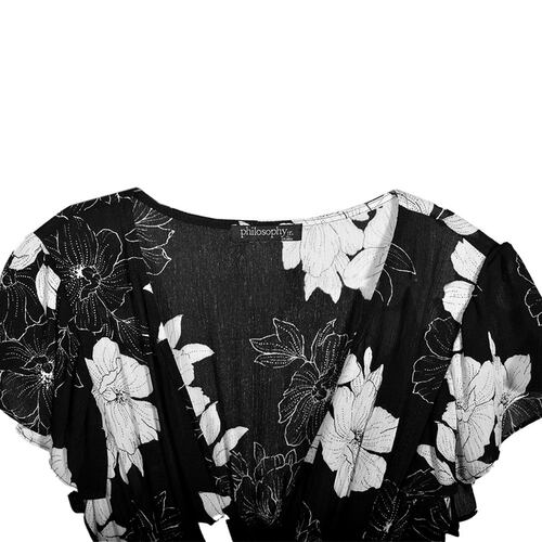 Vestido estampado Philosophy Jr talla chica color negro modelo 70428V