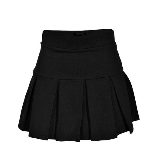 Falda tableada Philosophy talla grande color negro modelo ys2722