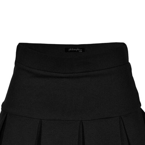 Falda tableada Philosophy talla grande color negro modelo ys2722