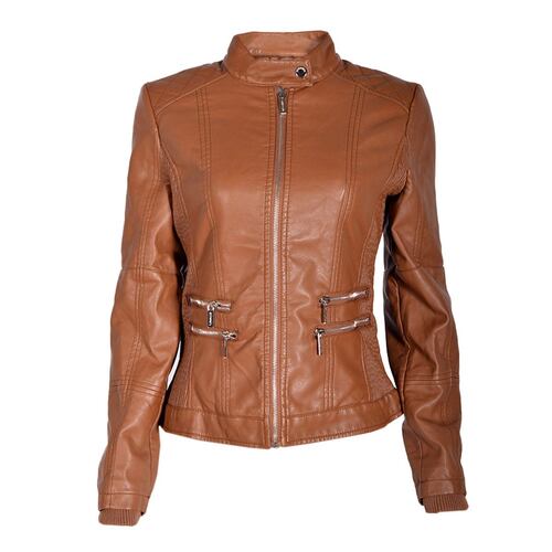 Chamarra corta Philosophy Jr talla extra grande color cafe medio modelo SJP4507