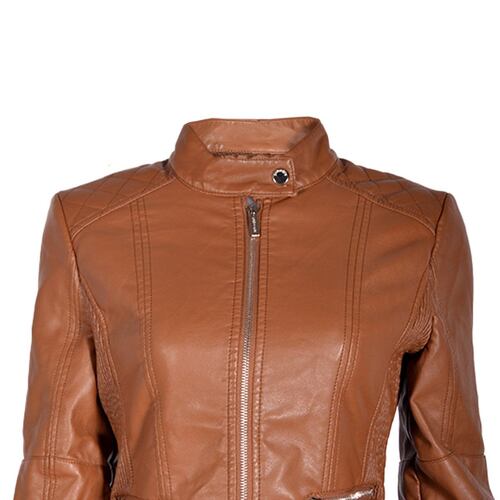 Chamarra corta Philosophy Jr talla extra grande color cafe medio modelo SJP4507