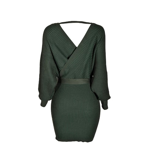 Vestido cruzado Philosophy Jr. talla mediana color verde modelo W9025N