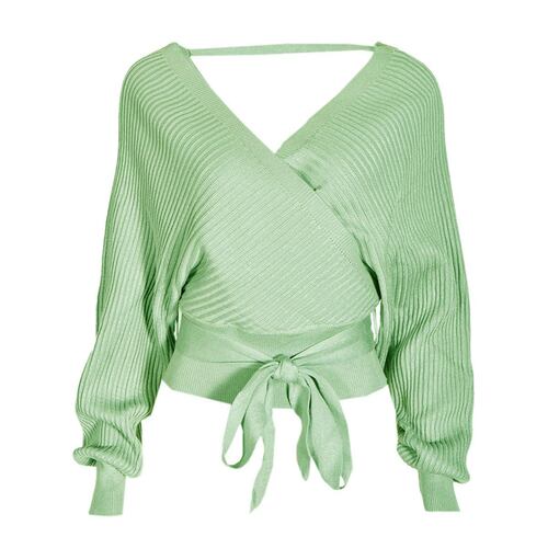 Suéter cruzado Philosophy Jr talla grande color verde modelo 9703WNN