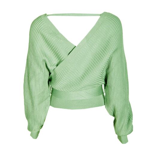Suéter cruzado Philosophy Jr talla grande color verde modelo 9703WNN