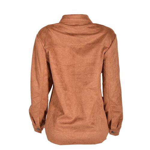 Sobrecamisa lisa Philosophy Jr talla mediana color cafe medio modelo 80018JM