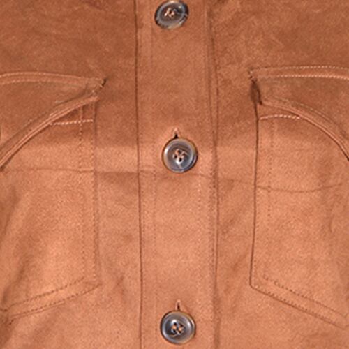 Sobrecamisa lisa Philosophy Jr talla mediana color cafe medio modelo 80018JM