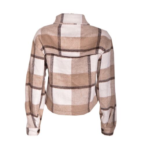 Saco camisero Philosophy talla mediana color cafe claro modelo 80014jy