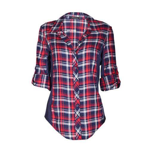 Blusa estampada Philosophy talla grande color azul combinado modelo 11434