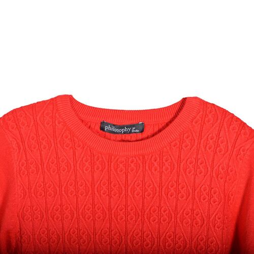Suéter manga globada Philosophy talla mediana color rojo modelo BG40580