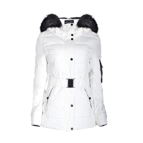 Chamarra con capucha Philosophy Jr talla mediana color blanco modelo SJN3516