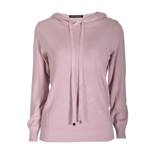 Sudadera lisa con manga ranglan capucha y jareta Philosophy talla chico color rosa modelo HH11072