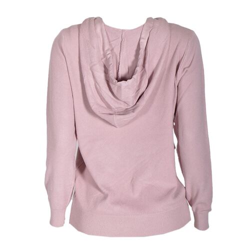 Sudadera lisa con manga ranglan capucha y jareta Philosophy talla chico color rosa modelo HH11072