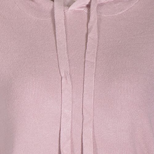 Sudadera lisa con manga ranglan capucha y jareta Philosophy talla chico color rosa modelo HH11072