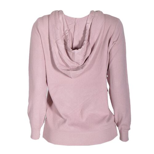 Sudadera lisa con manga ranglan capucha y jareta Philosophy talla grande color rosa modelo HH11072