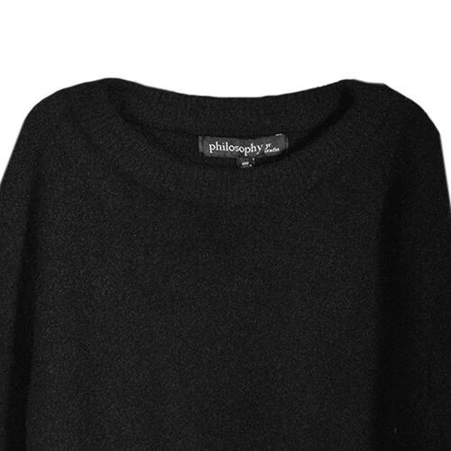 Suéter liso Philosophy Jr talla unitalla color negro modelo XND2204