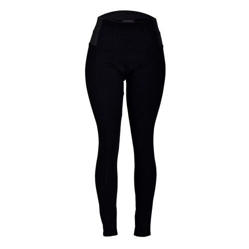 Leggins rectos lisos con pretina ancha Philosophy talla extra grande color negro modelo PP355