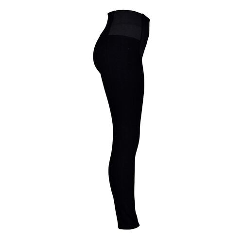 Leggins rectos lisos con pretina ancha Philosophy talla extra grande color negro modelo PP355