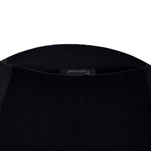 Leggins rectos lisos con pretina ancha Philosophy talla extra grande color negro modelo PP355