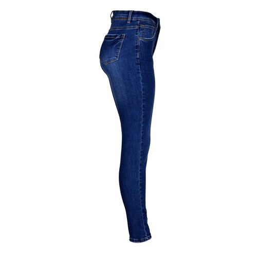 Jeans skynny liso con 5 botones y pretina delgada Philosophy talla 11 color azul obscuro modelo BHI2010450P