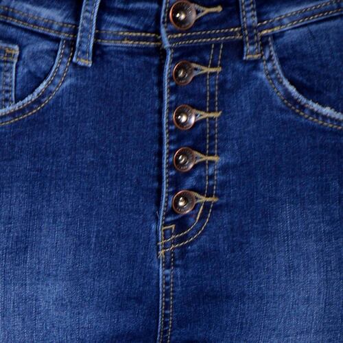 Jeans skynny liso con 5 botones y pretina delgada Philosophy talla 11 color azul obscuro modelo BHI2010450P