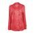 Gabardina para mujer, con capucha, jareta y broches Philosophy talla grande color rojo modelo GCH1131R