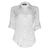 Blusa con elevación en mangas y botones Philosophy talla grande color blanco modelo WTP261N