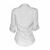 Blusa con elevación en mangas y botones Philosophy talla extra grande color blanco modelo WTP261N