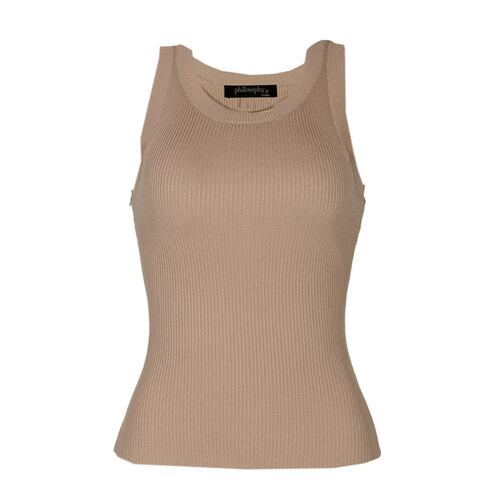 Playera para mujer, lisa Philosophy Jr talla mediana color café modelo CR2116