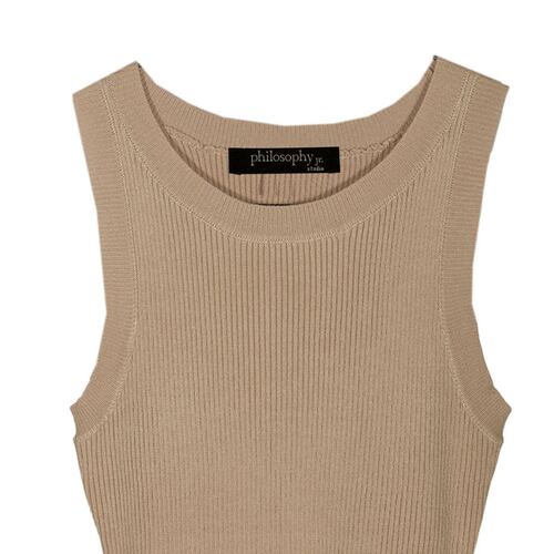 Playera para mujer, lisa Philosophy Jr talla mediana color café modelo CR2116